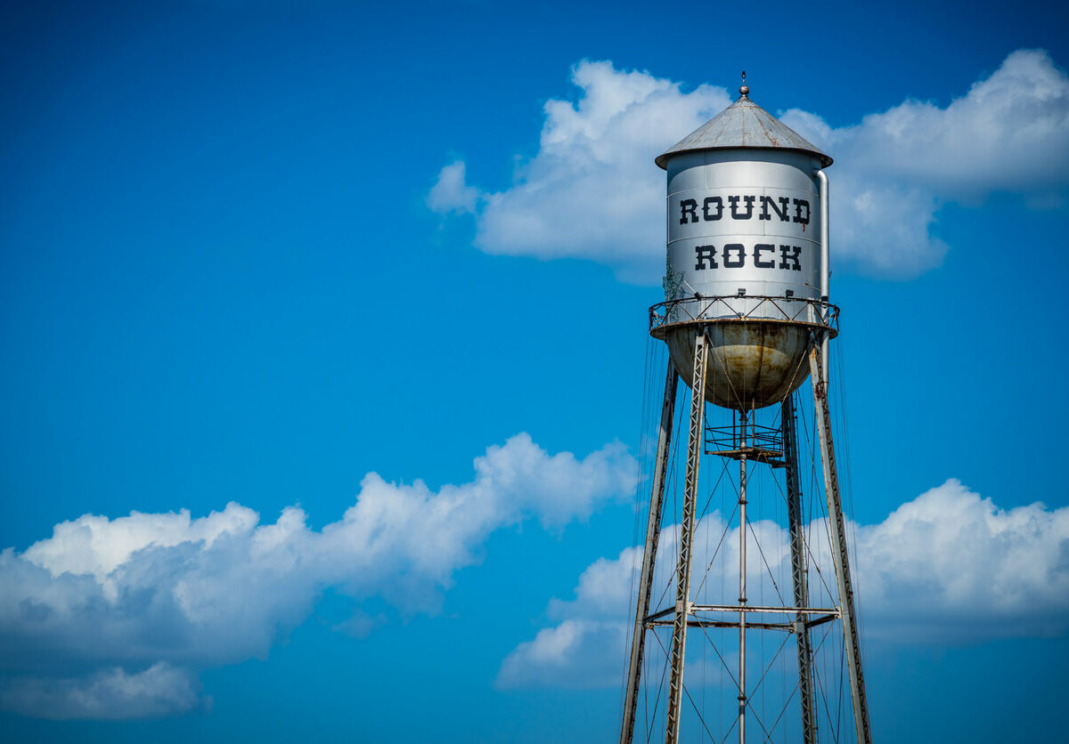 Water tower in Round Rock, TX